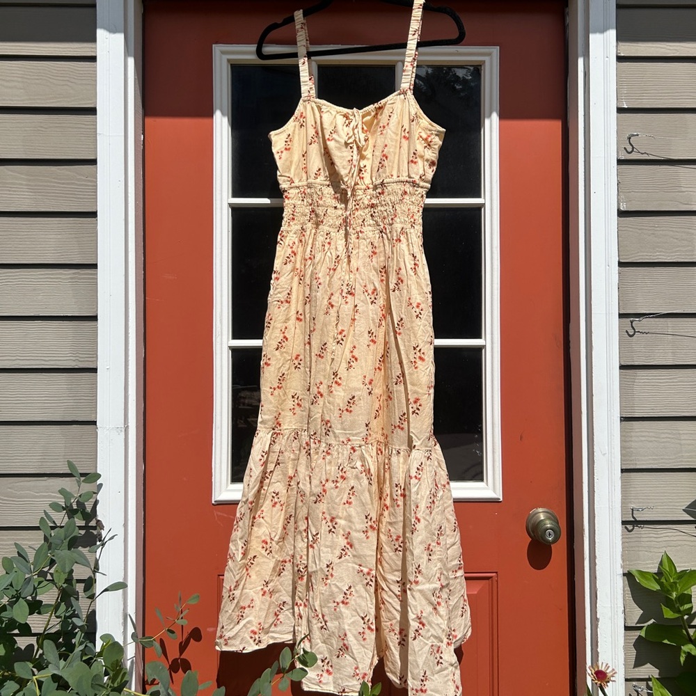 Christy Dawn Zuri floral midi dress, cotton, size L